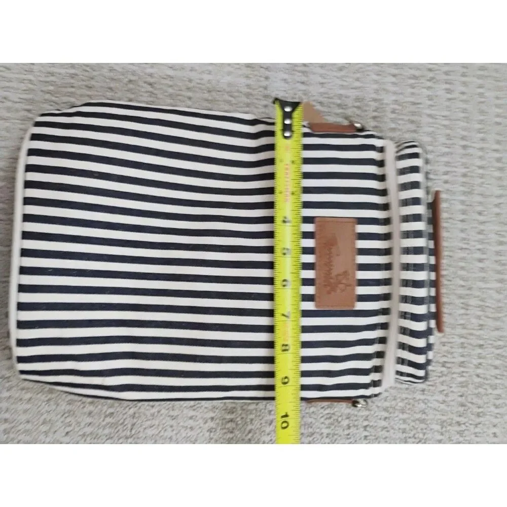 New 2 Bottle Insulated Wine Bag Navy Stripes Tirrinia